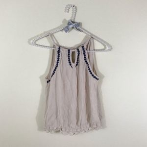 Maurices Embroidered Halter Top Sleeveless